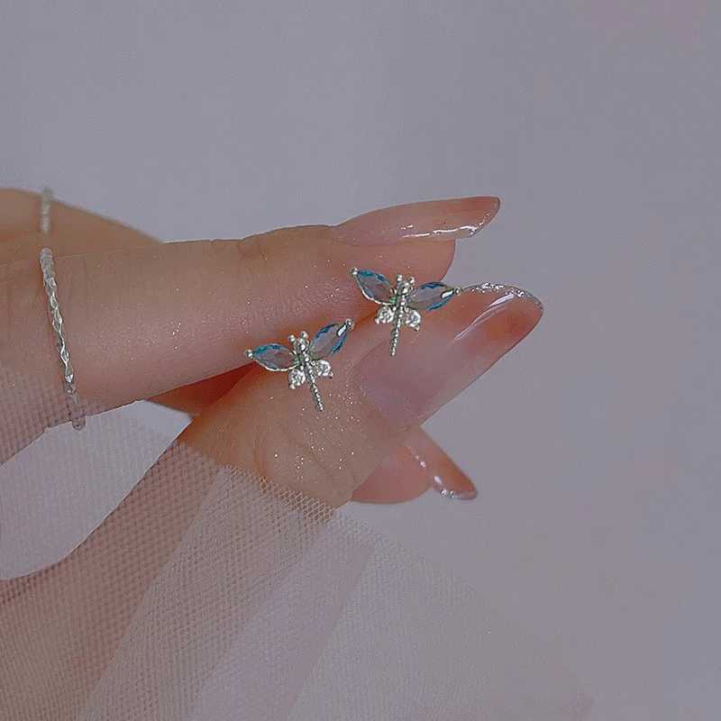 France Crystal Dragonfly Earrings Exquisite Zircon No allergies No rust Earring Best Gift for Girls Jewelry AccESSoriesXJ250623