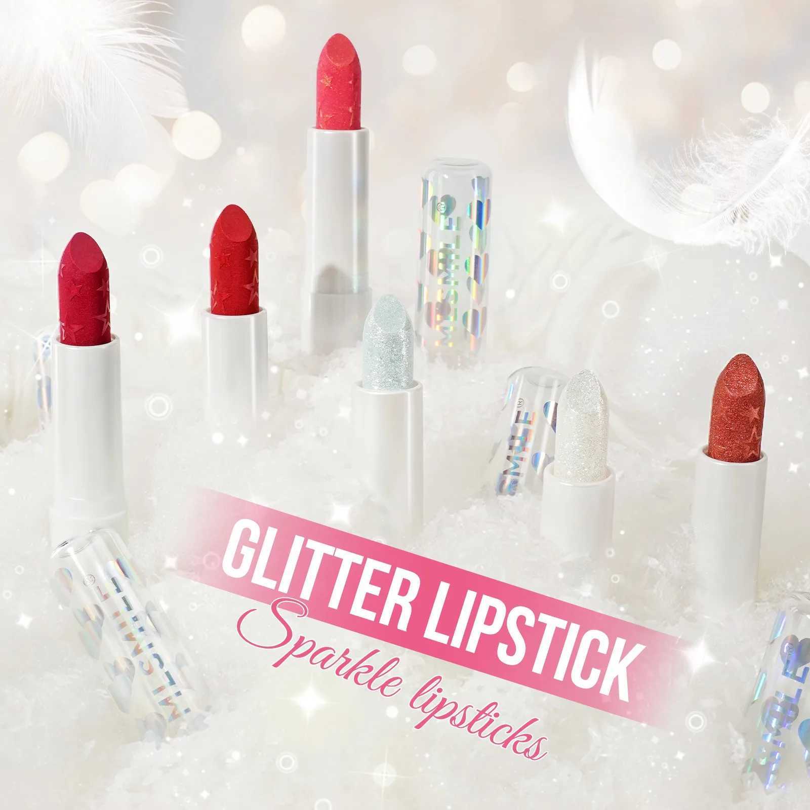 Diamond Pearlescent Lipstick Waterproof Long Lasting Non-stick Cup Matte Velvet Shiny Lipsticks Red Sexy Lips Makeup Cosmetics XJ250623