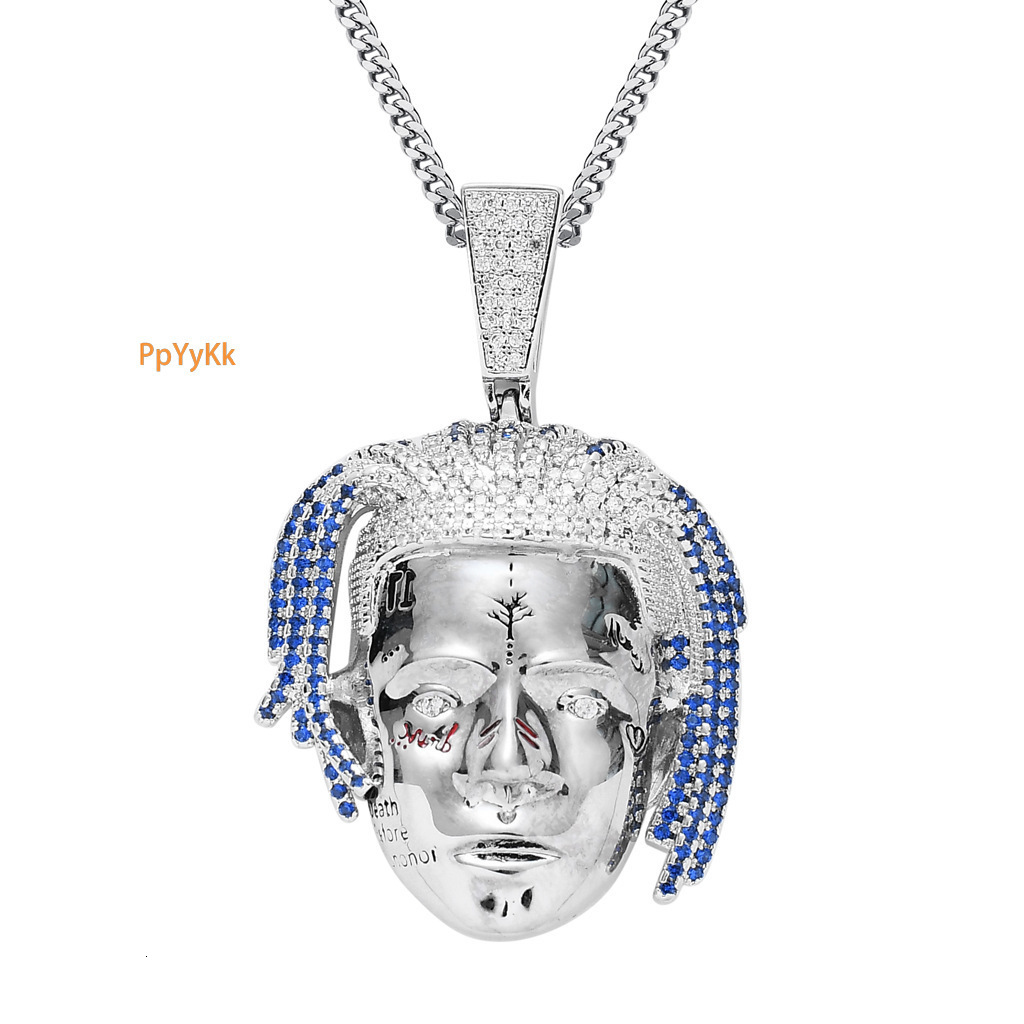Luxury Moissanite Jewelry Iced Out XXXTentacion Headshot Pendant Hip Hop Men's Stylish Brand Personalized Accessory Pass the diamond tester