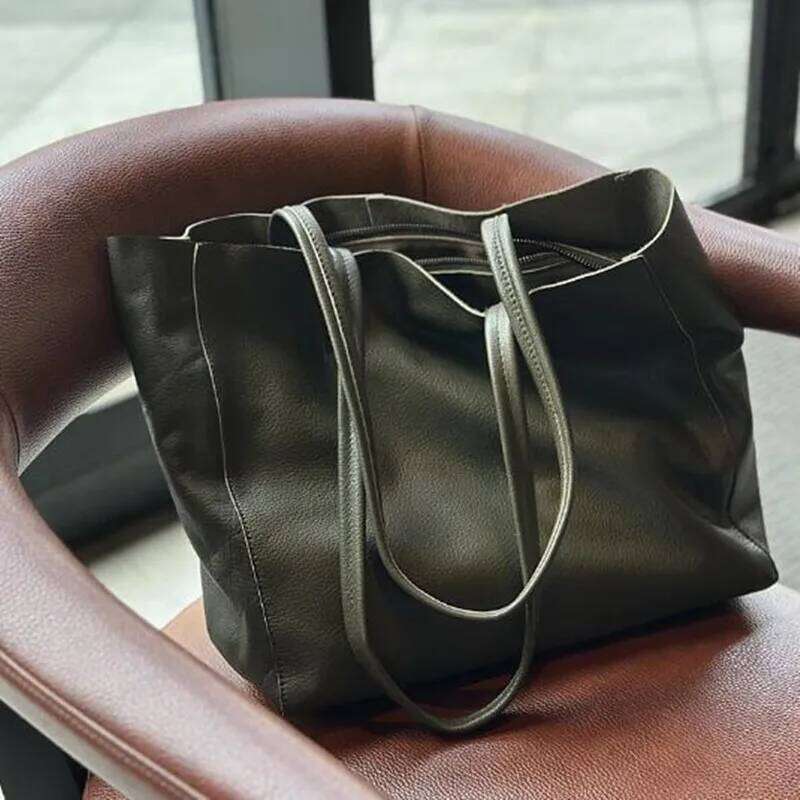 Autumn Winter Leather Top Layer Cowhide Shopping Bag Designer New Fashion Large Capacity Hand Of Lading Shoulder