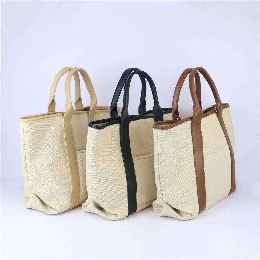 Casual Canvas Women Handbag Large Capacity Patchwork Design Female Shoulder Messenger Ladies Big Totes Travel Shopping Bag