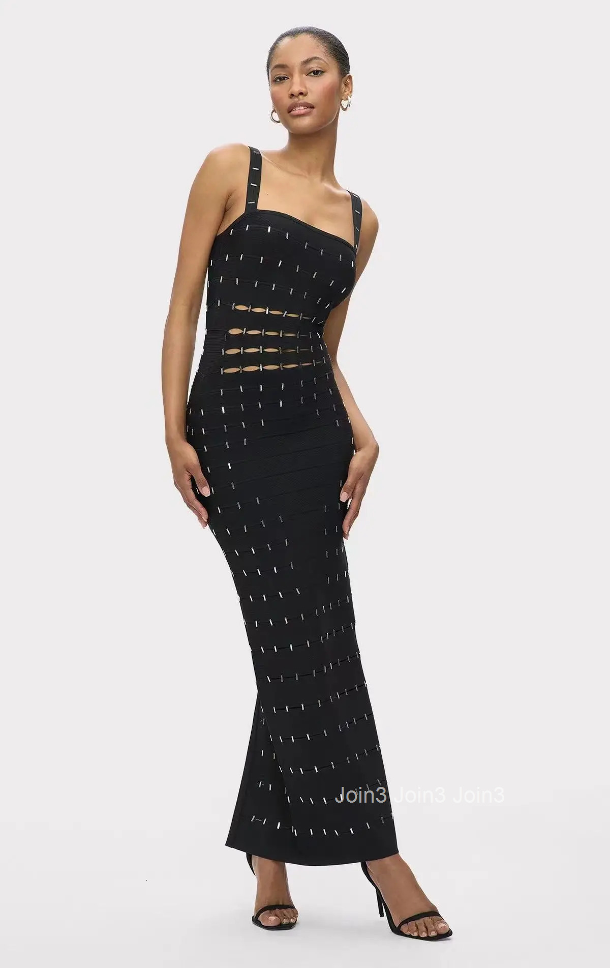 2025 Sexy Backless Dress High-Slit Stitched Details - Midnight Black/Sky Blue/Terracotta Elegant Evening Breathable Mesh