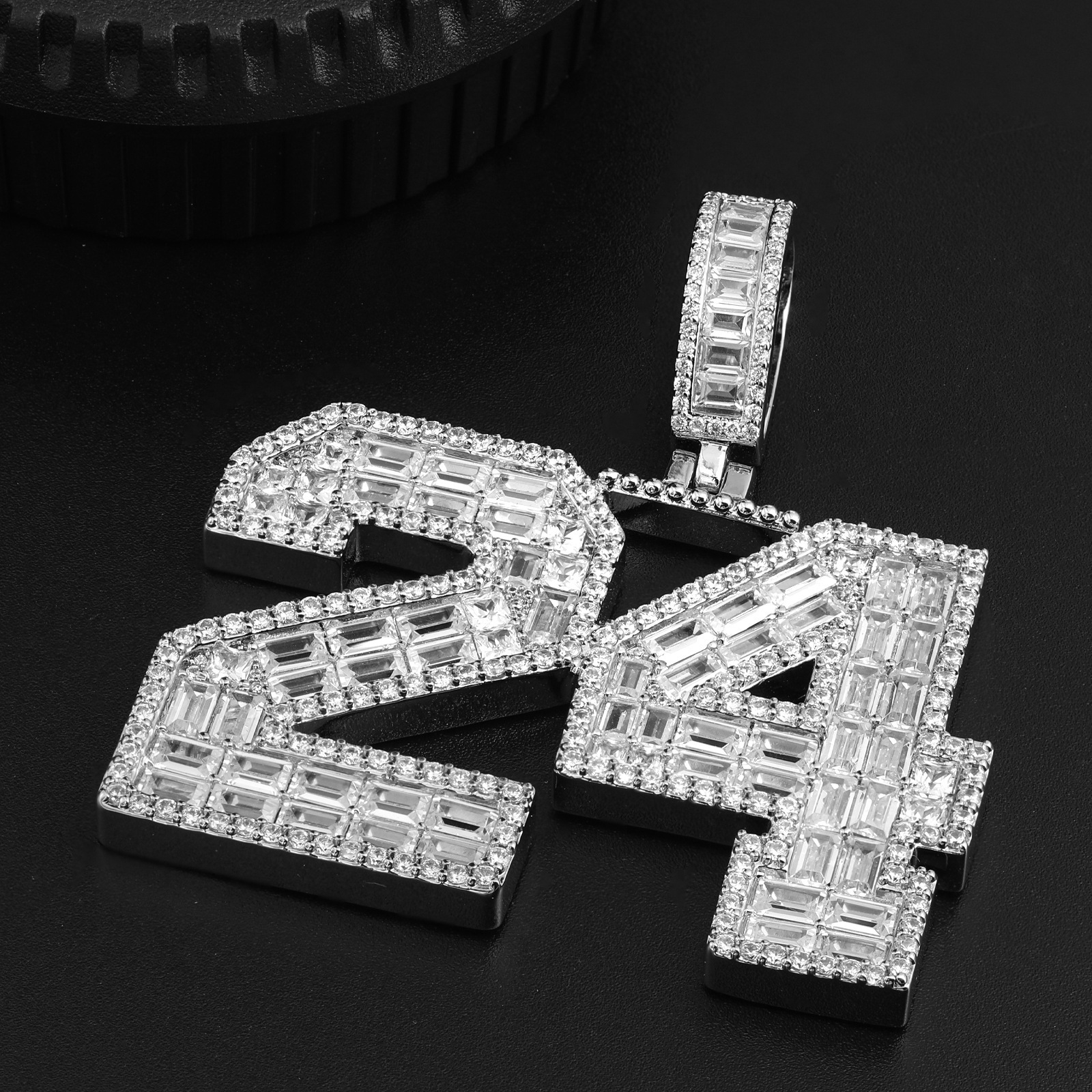 Luxury Moissanite Hip Hop 13 Numeral Pendant Full Iced Out Punk Light Luxury Premium Statement Necklace Pass the diamond tester