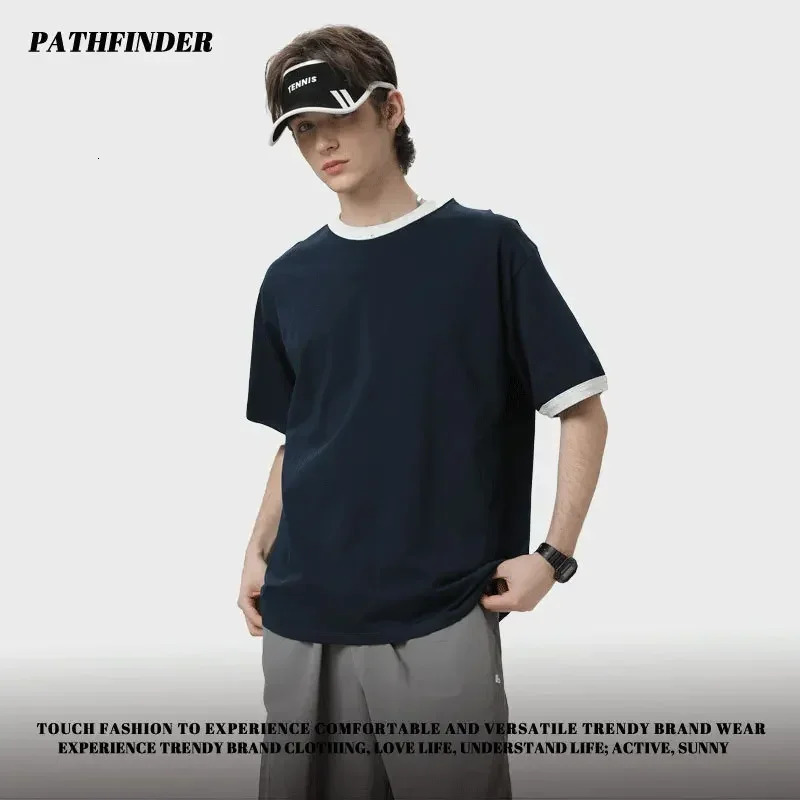Mens Summer Sports Suit Ice Silk Quick Dry T-Shirt Short Sleeves Fitness Clothes Running Shorts Badminton Uniform Training Equi 250617