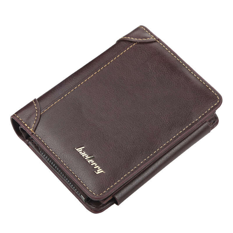 Wallet Men's Short Baellerry Multi-Card Slot 70% off Zipper Coin Purse Fashion Thin Card Holder Men