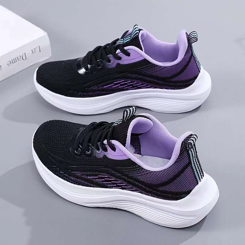 Women's Spring Simple Mesh Breathable Lightweight Running Student Fashion Soft Sole Casual Sports Shoes Live Broadcast