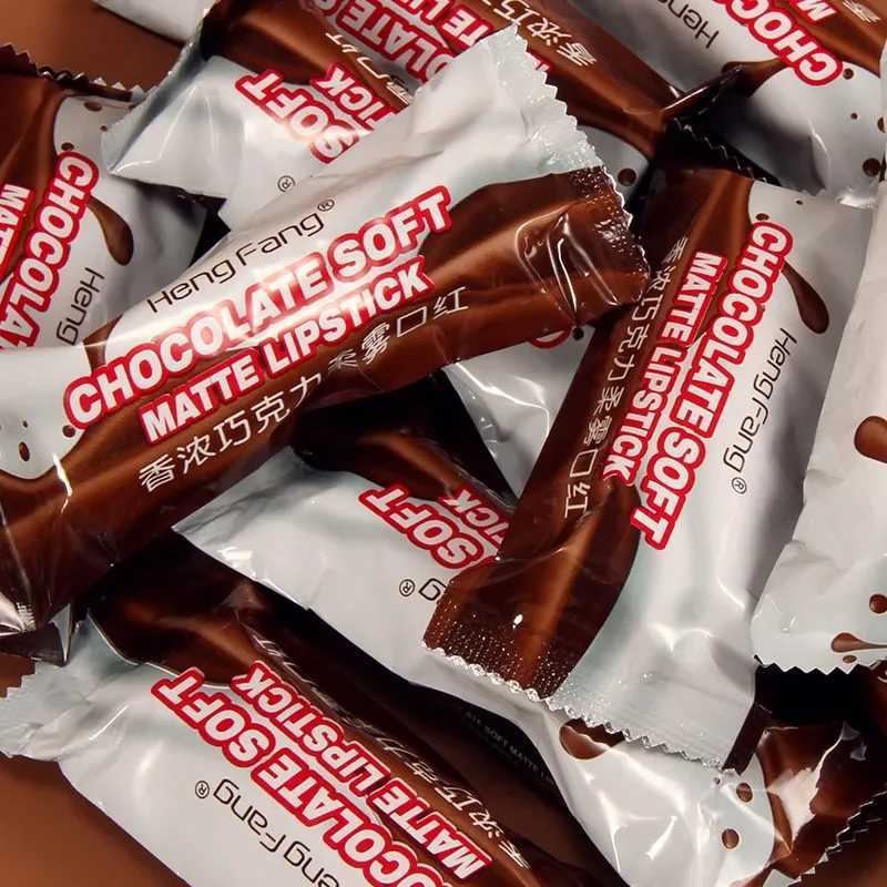 Chocolate Shape Matte Liquid Lipstick Waterproof Innovative Lovely Lip Glaze Velvet Lasting Lip Gloss Lip Makeup Tint Cosmetic XJ250623