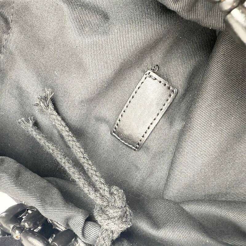 High Quality Women's Tote Handmade Retro Wooden Bead Woven Handbag Fashionable Armpit Bag 2025 New Model with Small Wallet