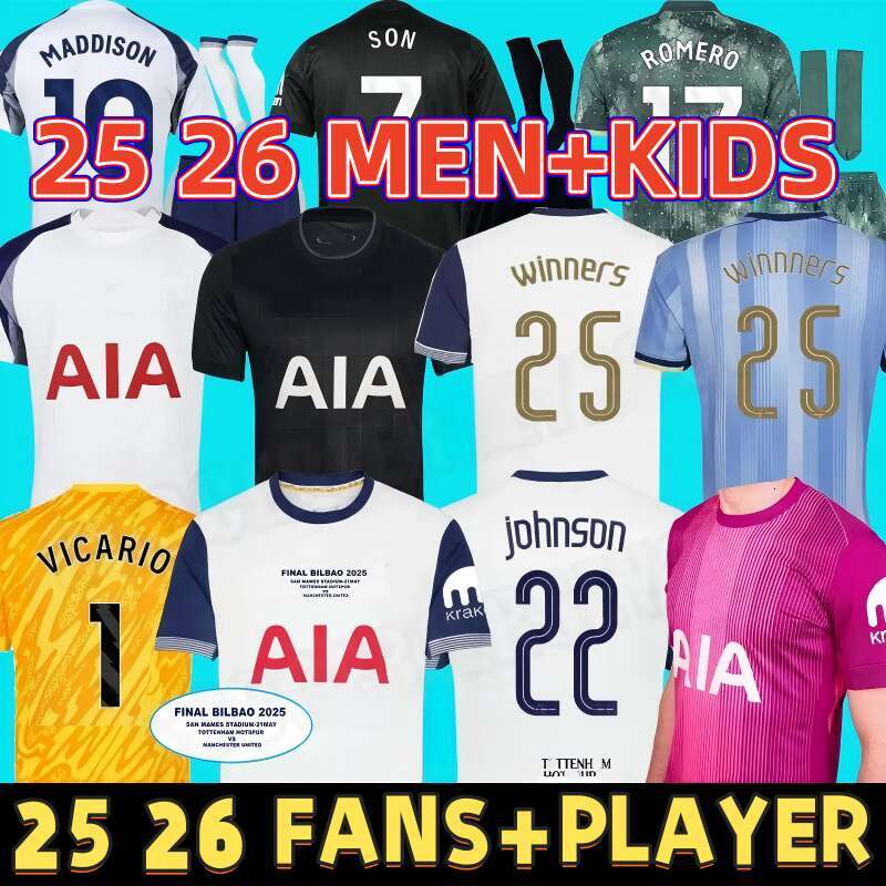 25 26 SON RICHARLISON Soccer Jerseys home AWAY Football shirtSOLANKE WERNER VICARIO KULUSEVSKI 2025 2026 Fans players Men JERSEY year of the tottenaham