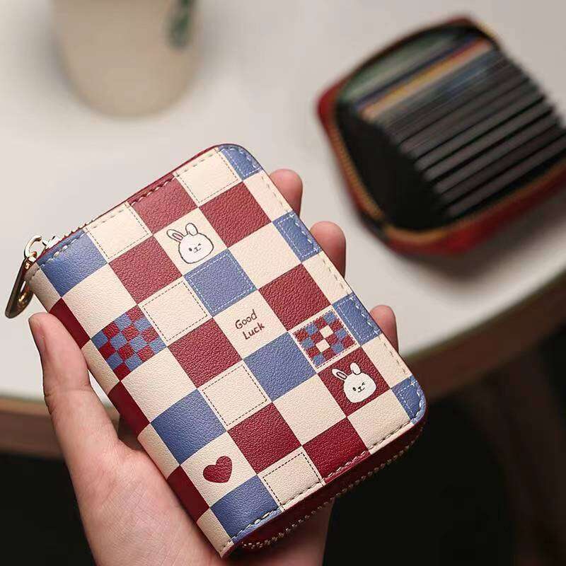 Women 2025 New Model ID Storage Bag Compact Anti-Degaussing Slot Multi-Card Holder Card Clip