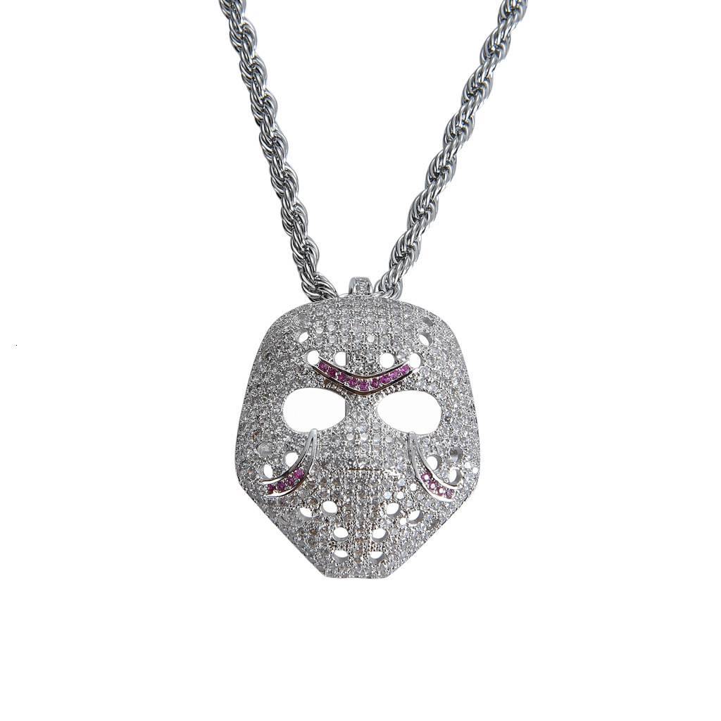 Luxury Moissanite Jewelry Men Pendant Unique Masquerade Mask Pendant Full Diamond Hip Hop Necklace Trendy Iced Out Pendant Pass the diamond tester