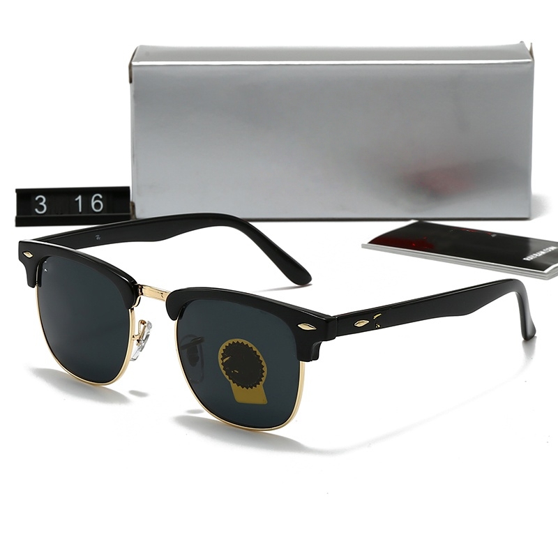 designer sunglasses brand men women Fashion trend half frame glass lens anti ultraviolet hot sales