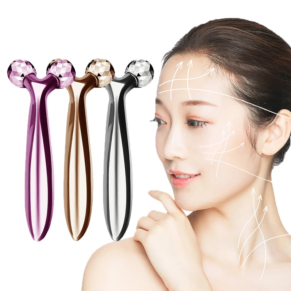 360 Rotate Silver Thin Face Full Body Shape Massager Lifting Fatigue Remover 3D Roller Massager Facial Massage Relaxation Tools 250619