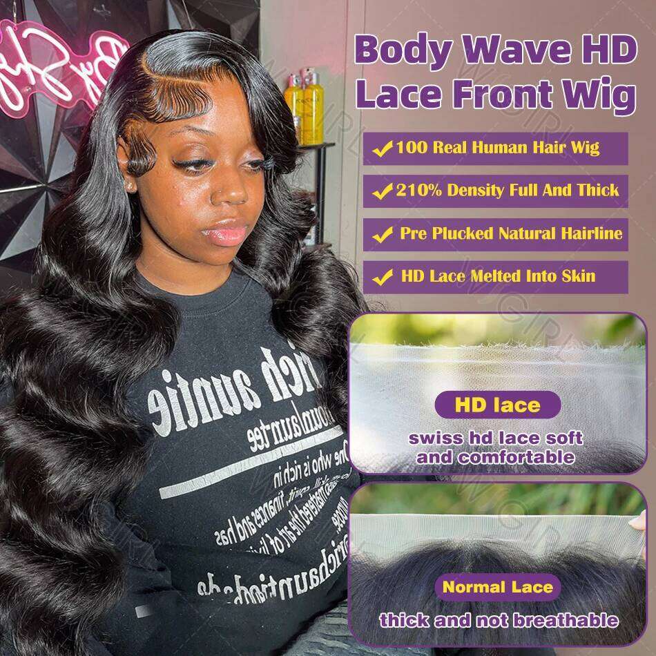 Pretty Diary 30 40 Inch Body Front Human Hair Wigs 13x6 Transparent HD Lace Frontal Water Wave 5x5 Glueless Wig