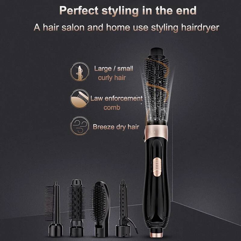 High quality Leafless profession salon styling devices anion 4 in1 hot Hair straightener multifunction hair dryer