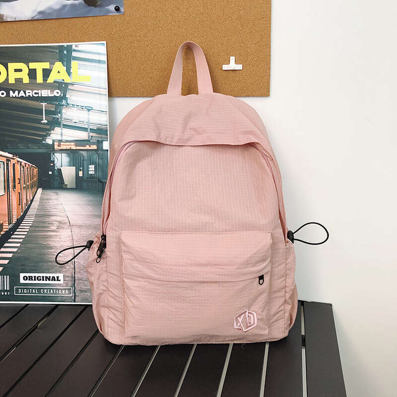 Minimalist Backpack Female College Casual Large Capacity Travel Backpack, Preppy Style for Male High School Students, Trendy Double Shoulder Bag