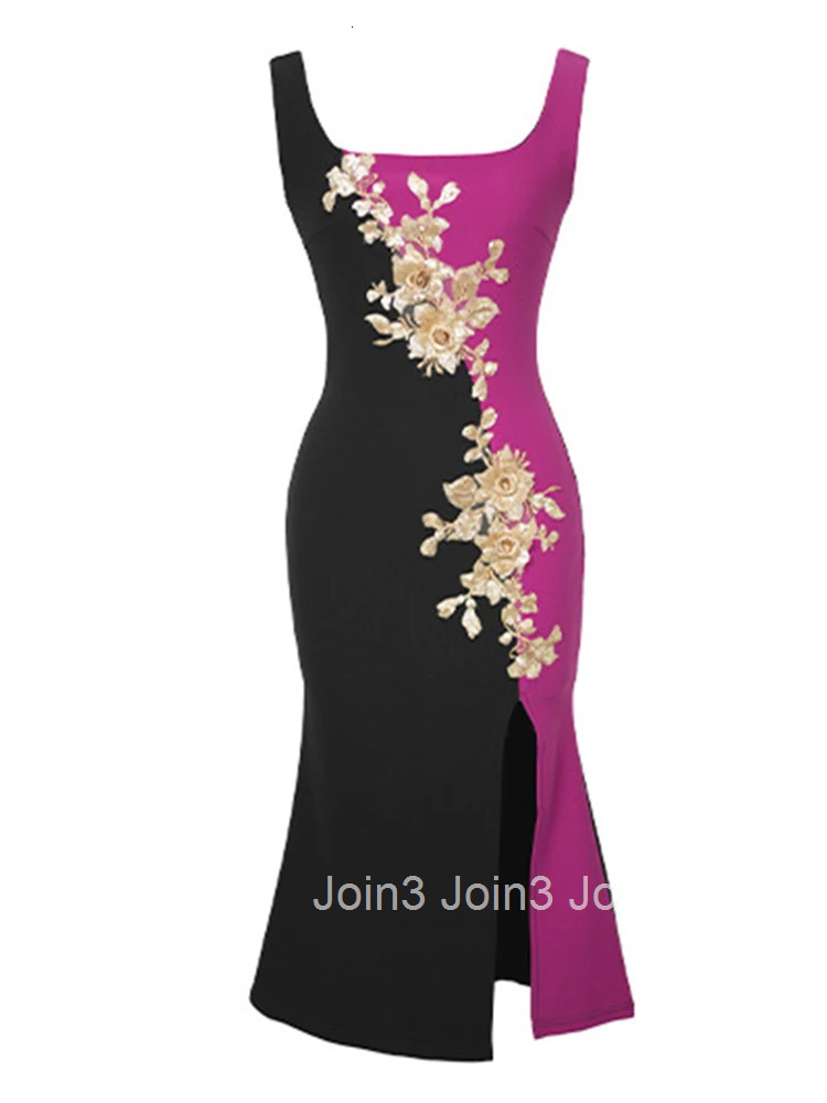 Fashion Summer Evening Dress Sequin Women Elegant Luxury Chic Sexy Tank Slim Slit Midi Party Club Prom Robe Femme Mujer Vestidos