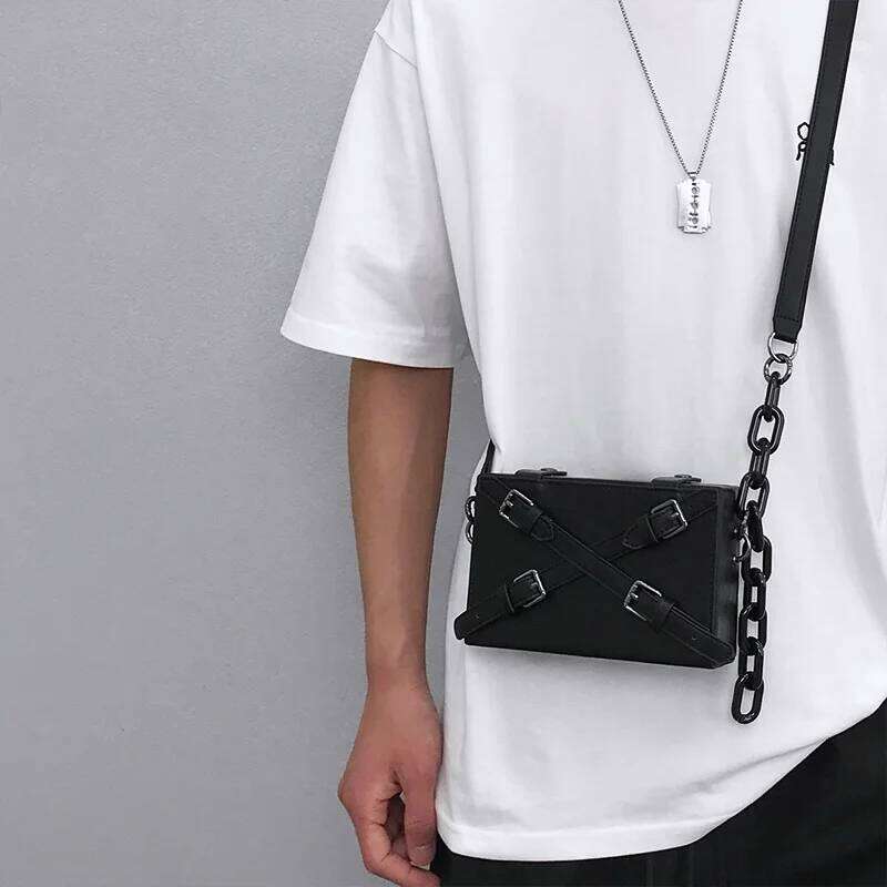 Messenger Men's Fashion Box Shape Student Small New Versatile Mobile Phone Unisex Mini Single Shoulder Bag