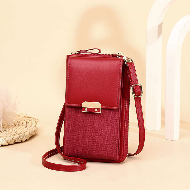 2023 New Women's Phone Trendy Simple Ladies Shoulder Crossbody Korean Style Lock Small Square Bag