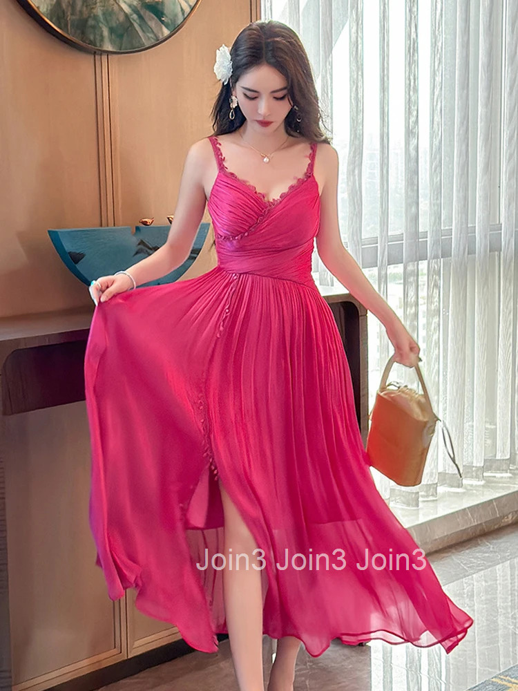 Summer Fashion Sweet Vacation Evening Dress Women Clothes Elegant Sexy Sling V-Neck A-Line Long Robe Femme Party Prom Vestidos