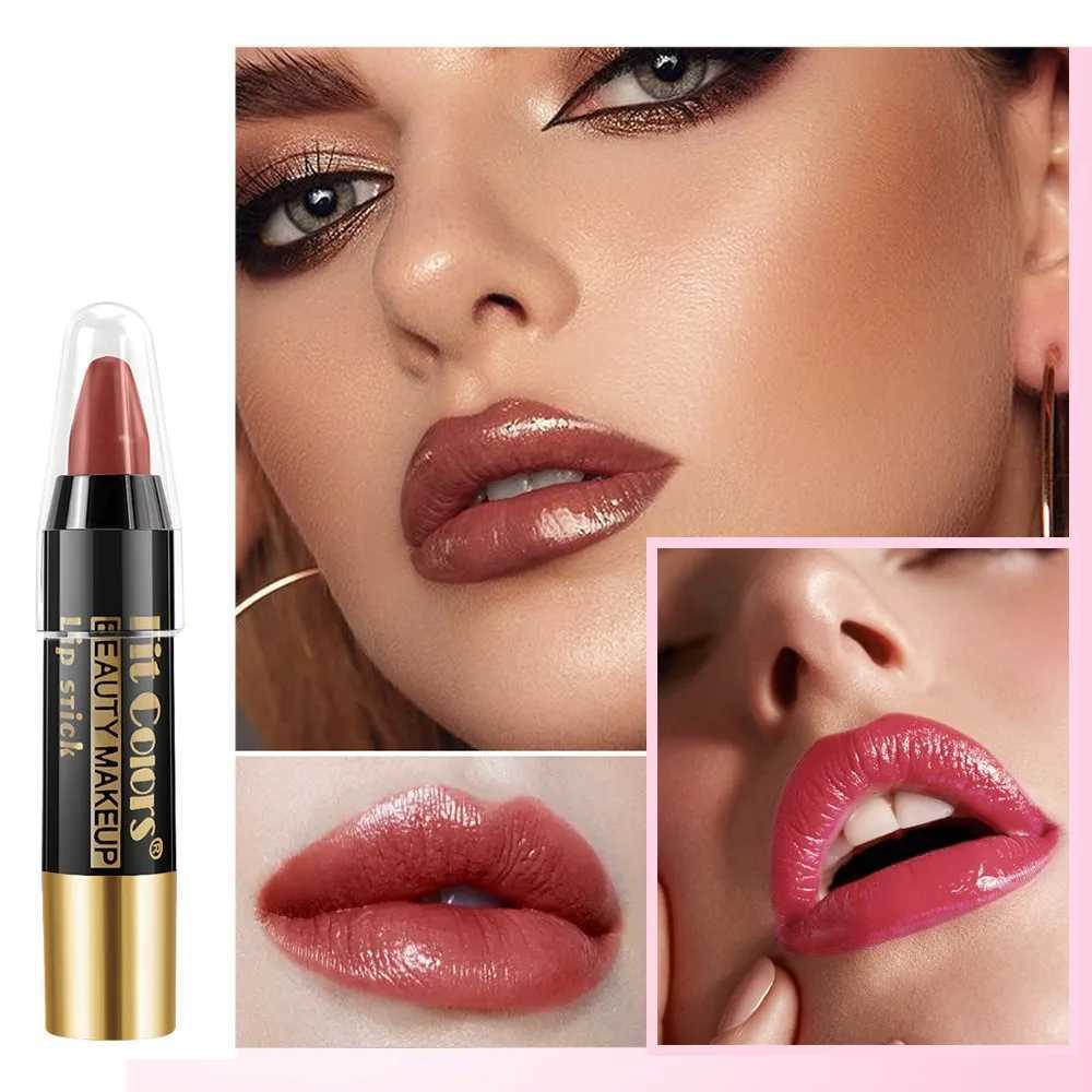 Mirror Brown Lipstick Pencil Moisturizing Waterproof Lasting Lipstick Crayon High Pigments Non-Stick Cup Lip Tint Pen Cosmetics XJ250623