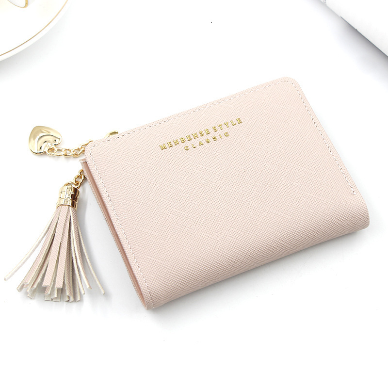Free Shipping 2025 New Designer Bag Personalized Short Women's Zipper Wallet With Tassels Simple Clutch Bag Coin Purse Women's Wallet Money 