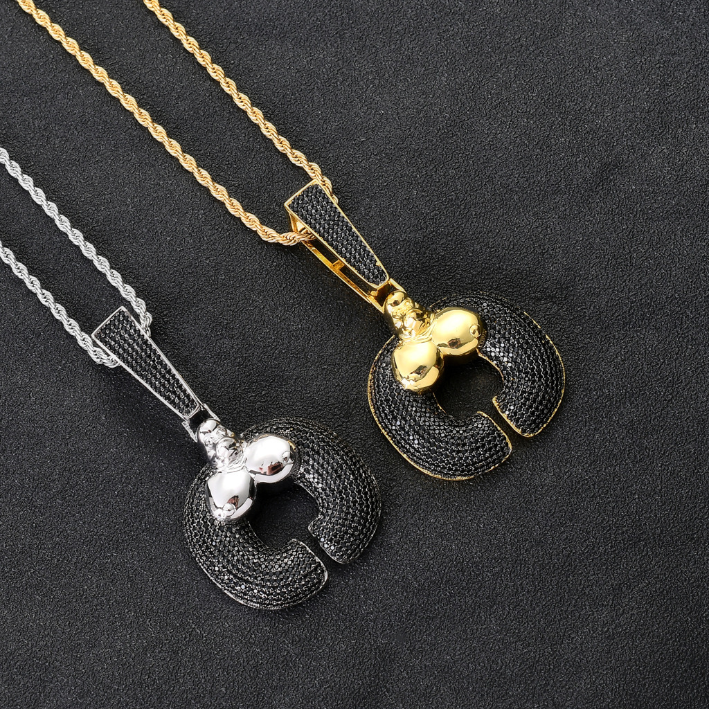 New Hip Hop Style Gorilla Pendant Black Iced Out Unique Animal King Kong Pendant Moissanite Necklace Full Diamond Pass the diamond tester