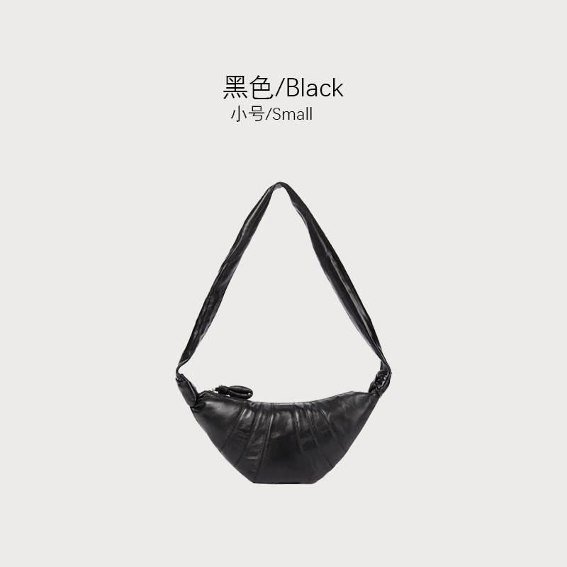 DHAL LE Correct Version Niche Design High-Quality Texture Croissant Crossbody Genuine designer bags Leather Dumpling Bag Women