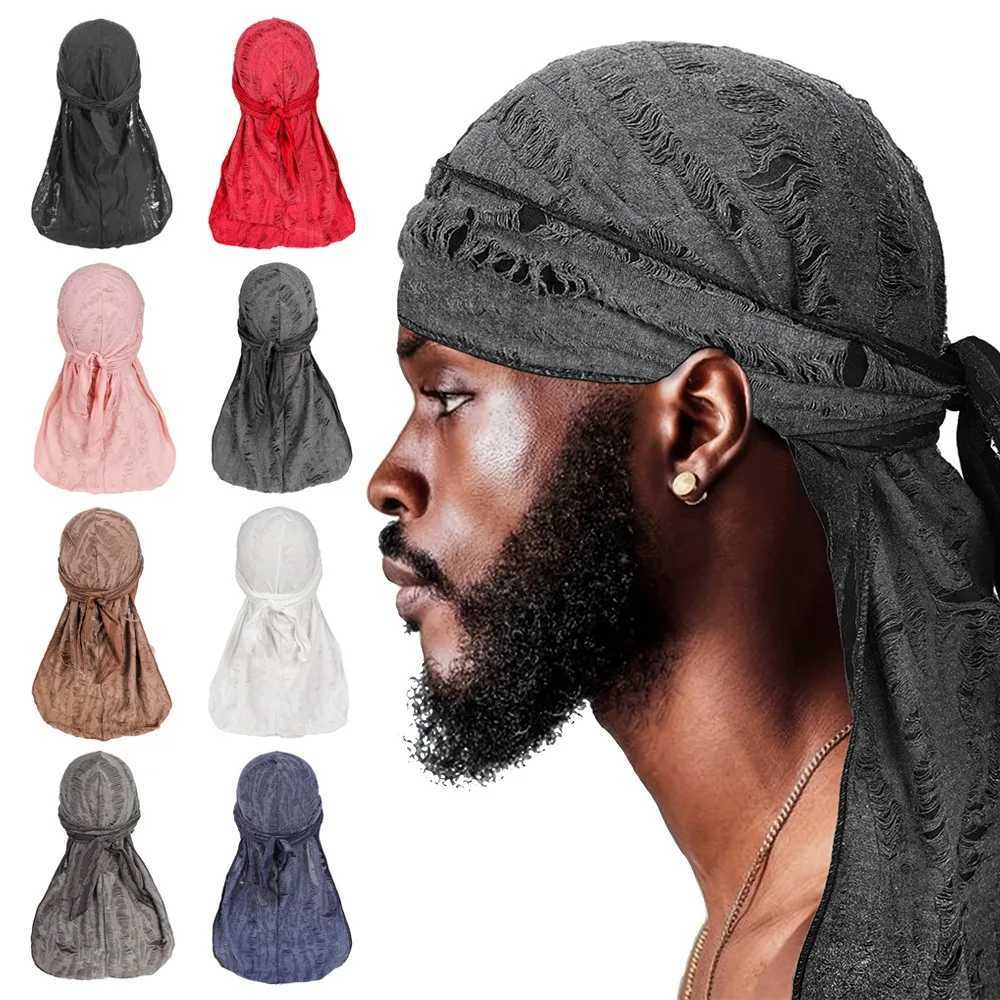 Casual Cycling Head Scarf Trendy Vintage Headband Hat Cotton Long Tail Pirate Cap Durag Hip Hop Bandana Unisex M250623