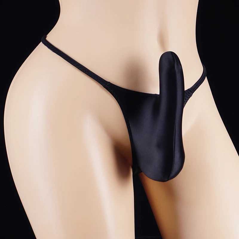 Mens Swimming Briefs Sexy Gloss Slip Gay Long Penis Bulge Big Pouch Underwear Fashion Solid Oily Shiny Trunk Panties z250623HZN2