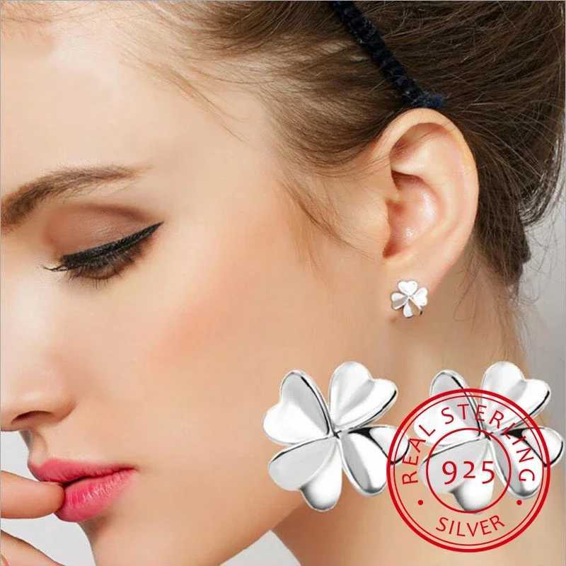 Silver 925 Earrings For Women Hoop Earring Ear Studs Black Red Agate Earring Double Ball 925 sterling silver Pearl stud earrings XJ250623