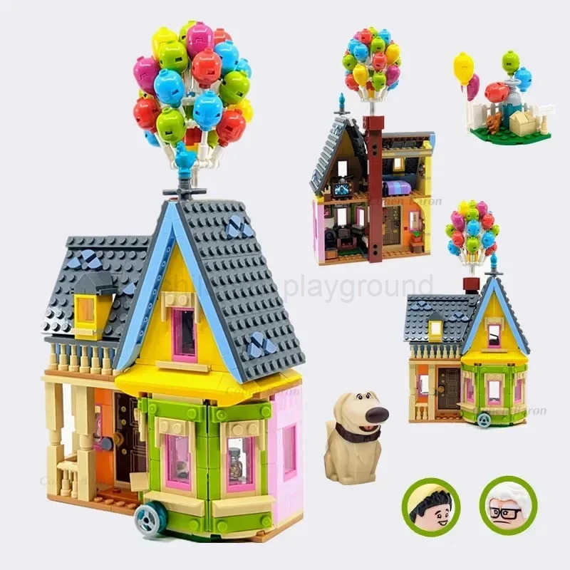 DISNEYUp House Building Blocks Movie Travels Of Flying House Construction Model Kit Toys For Boys Birthday Gifts Home Decoration W250623