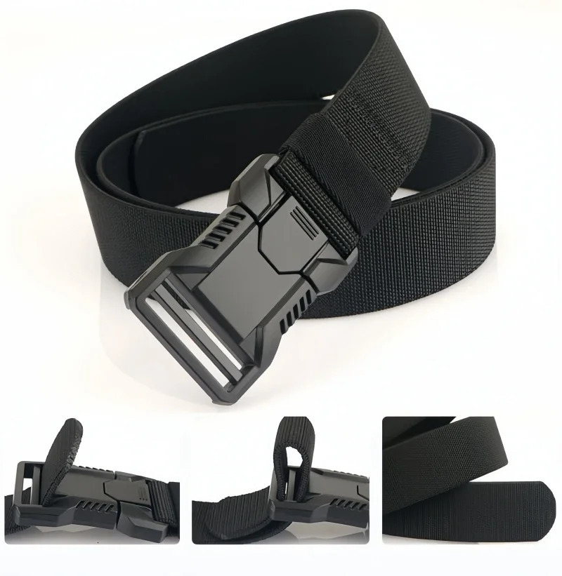 Quick Release Pluggable Buckle Men Belt Breathable Elastic Outdoors Belts For Men Elastic Pants Belt 250618
