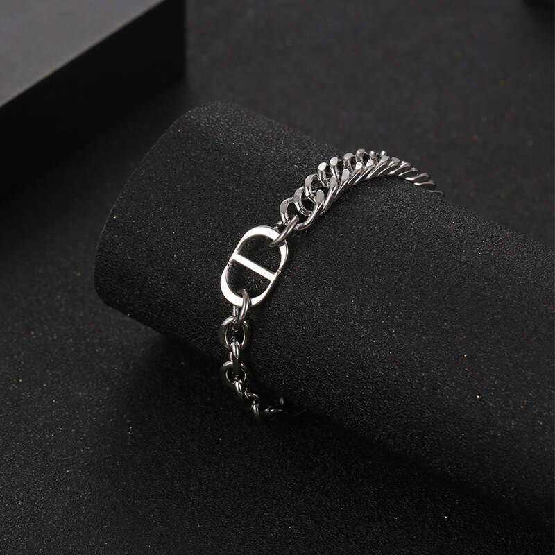 IMI Titanium Steel Bracelet for Men Trendy Ins Niche Design Unisex Accessories Minimalist Hip-Hop Jewelry YL335
