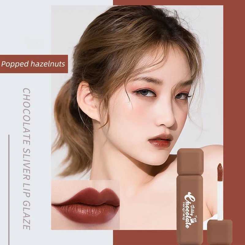 Chocolate Shape Matte Liquid Lipstick Waterproof Innovative Lovely Lip Glaze Velvet Lasting Lip Gloss Lip Makeup Tint Cosmetic XJ250623