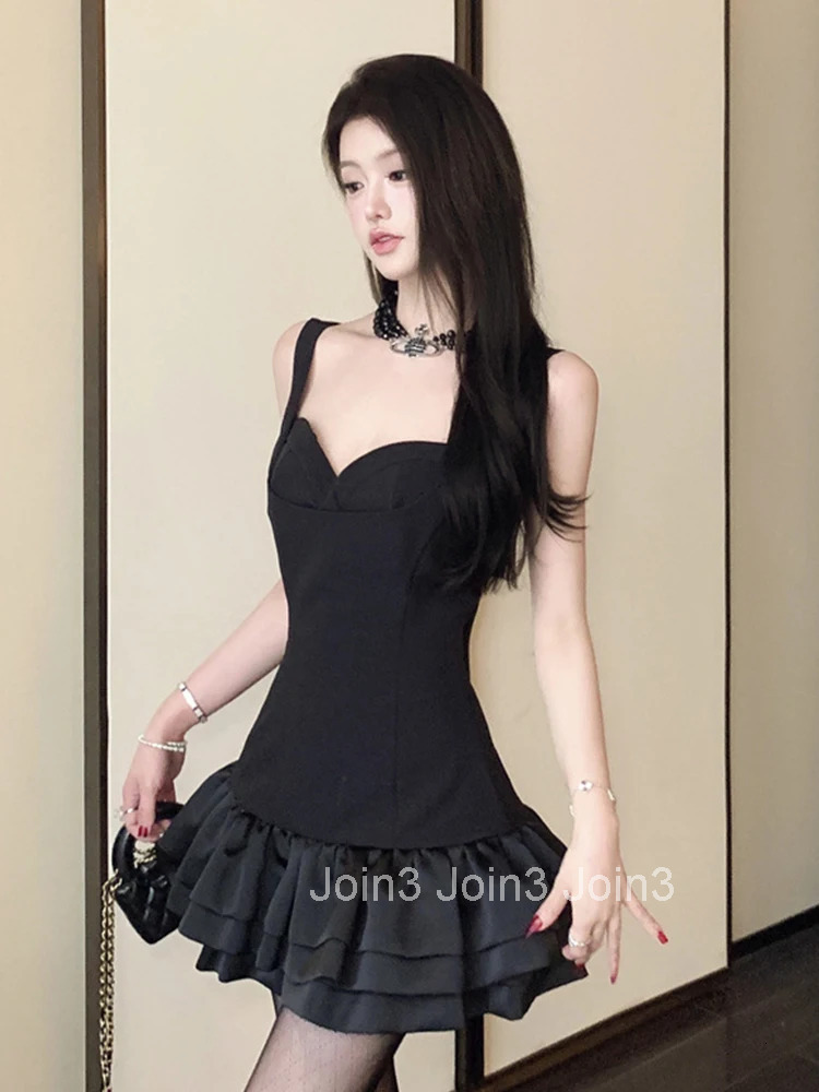 Women Clothes Black Sexy Strap Backless Slim Mini Short Dress Elegant Fashion Party Club Prom Vestidos Beach Casual Summer New