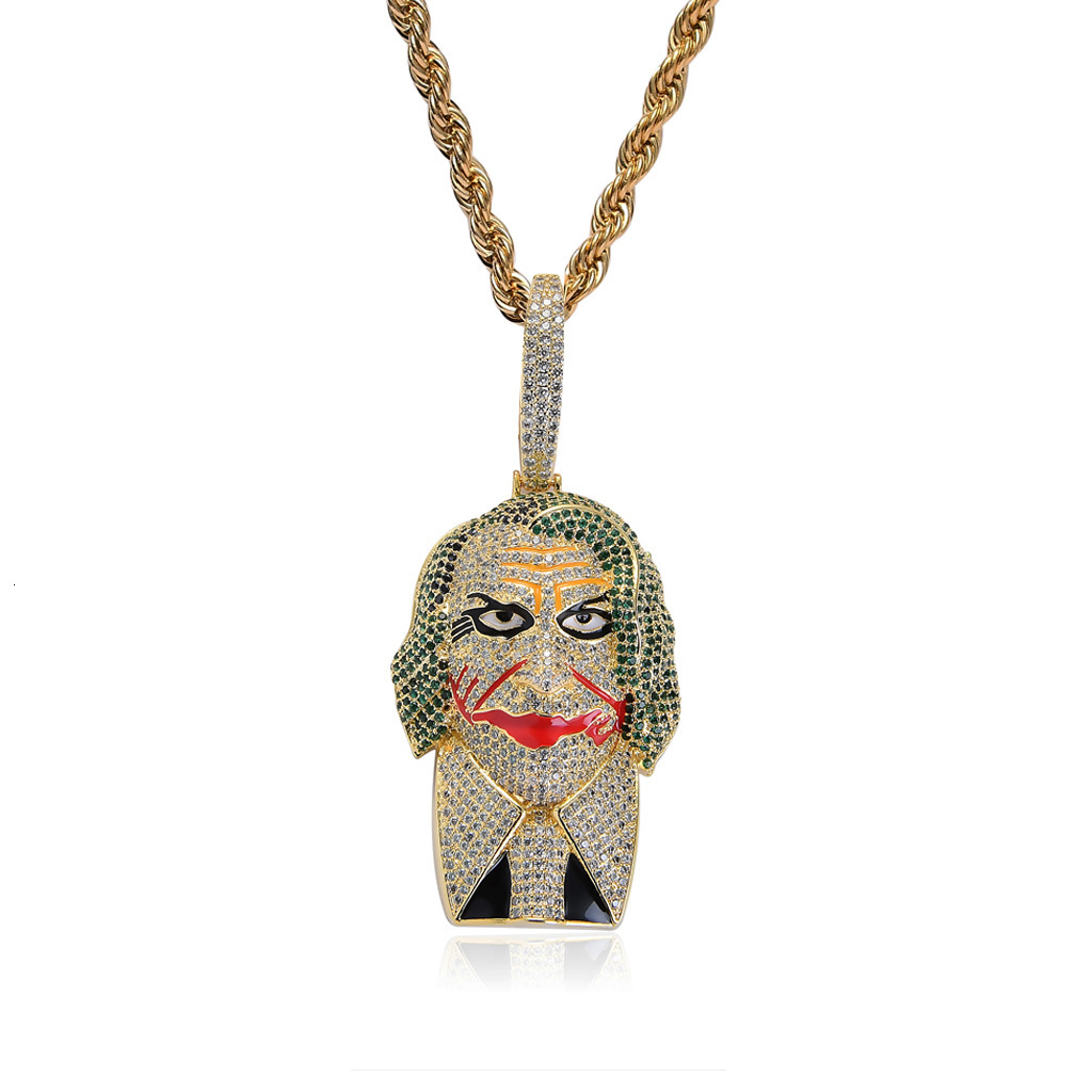 Hip Hop Necklace Batman Suit Joker Pendant High Quality Moissanite Iced Out Pendant Pass the diamond tester