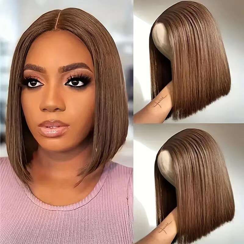 Women's wig Black Short Straight Bob Wig Synthetic Hair