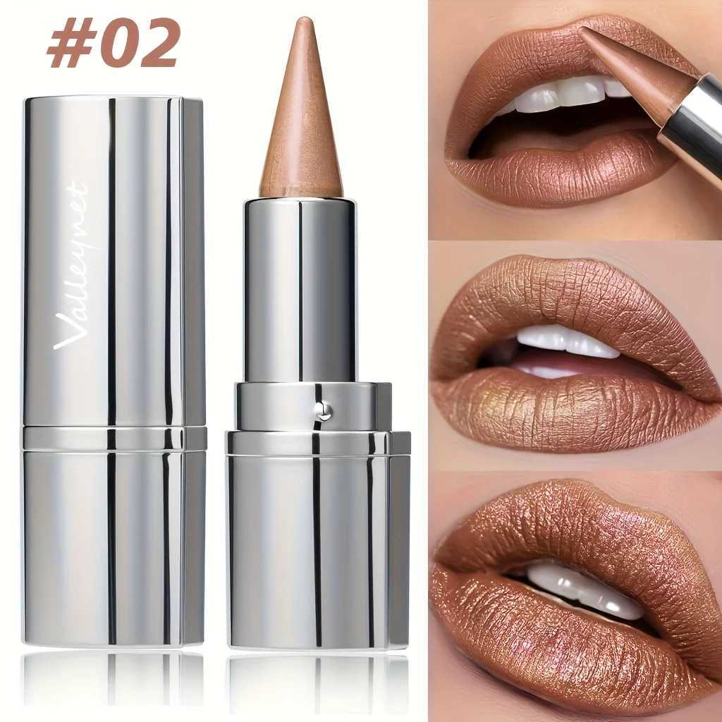 Waterproof Glitter Lipstick - Long-Lasting Shimmering Lipstick with Metallic Finish All Skin Types Adult Use Beauty Lipstick XJ250623