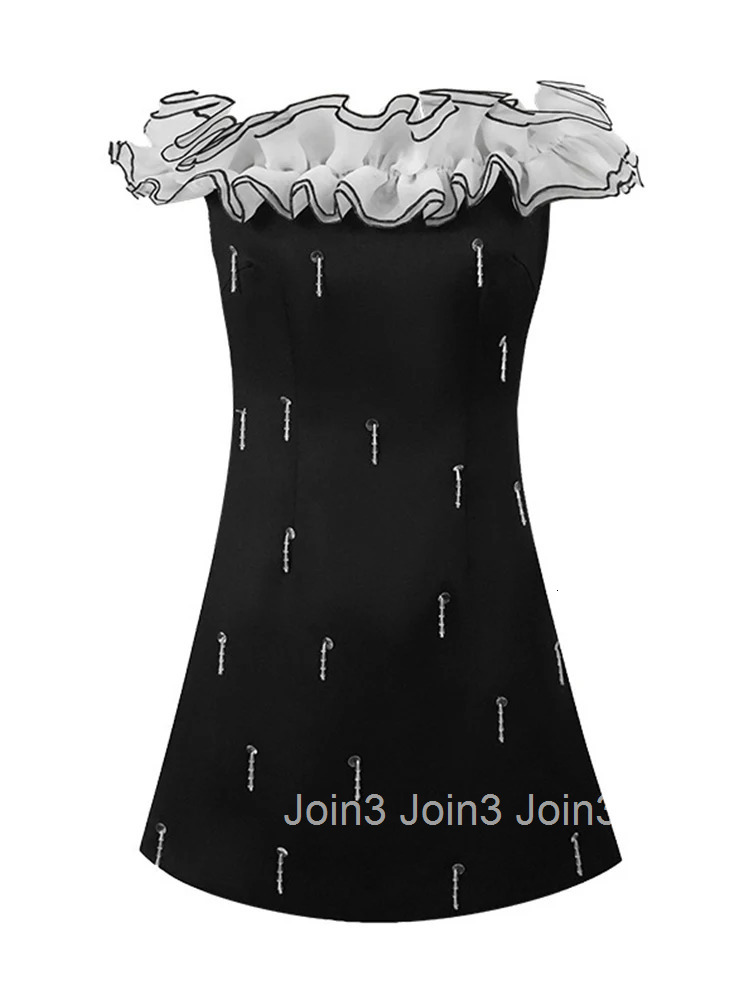 Summer Vintage Black Evening Dress Women Clothes Elegant Luxury Sweet Sexy Off-Shoulder Slim Short Party Club Birthday Vestidos