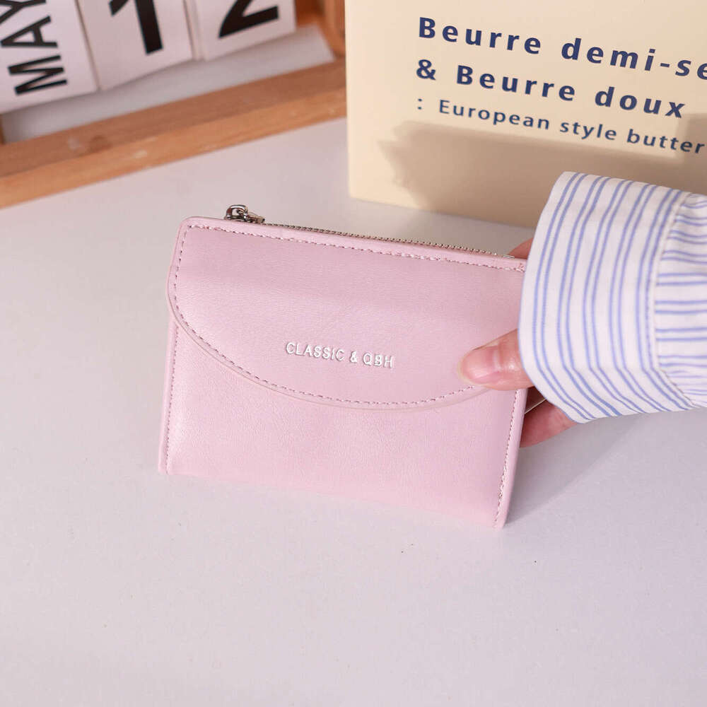 Korean Style New INS Female Student Solid Color Simple Multi-Functional Wallet Small Card Holder