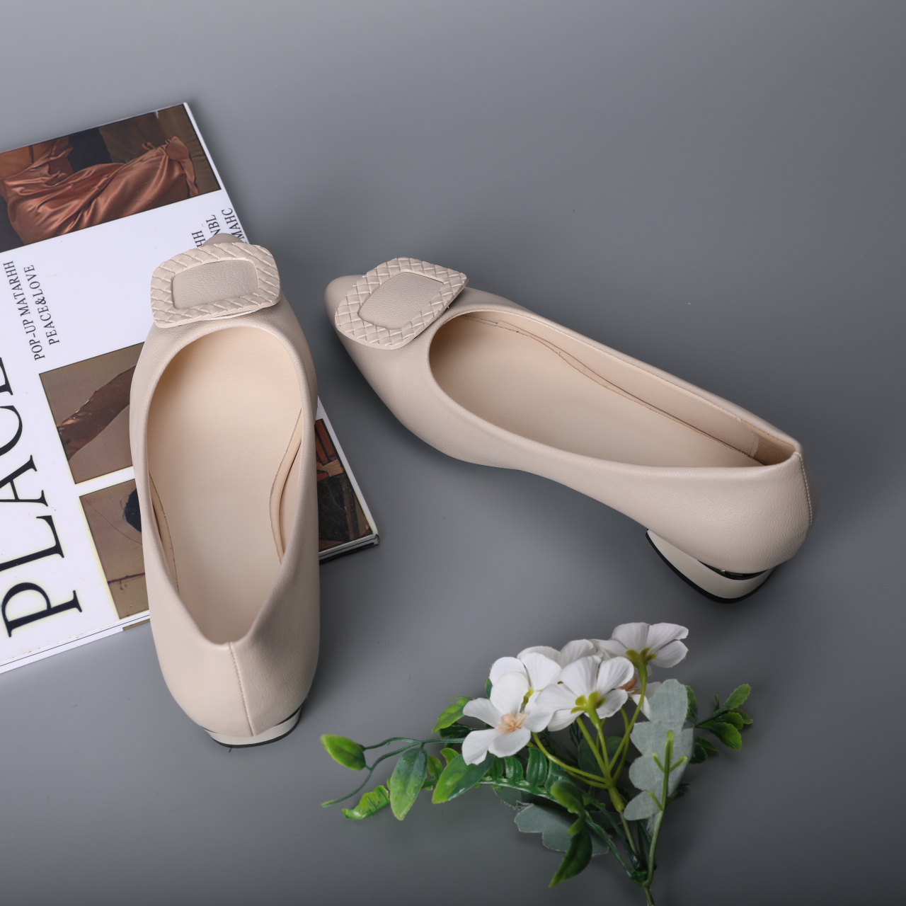 3098-Women's pointed-toe flats, comfortable and casual one-legged flats for walking, driving, office formal wear New