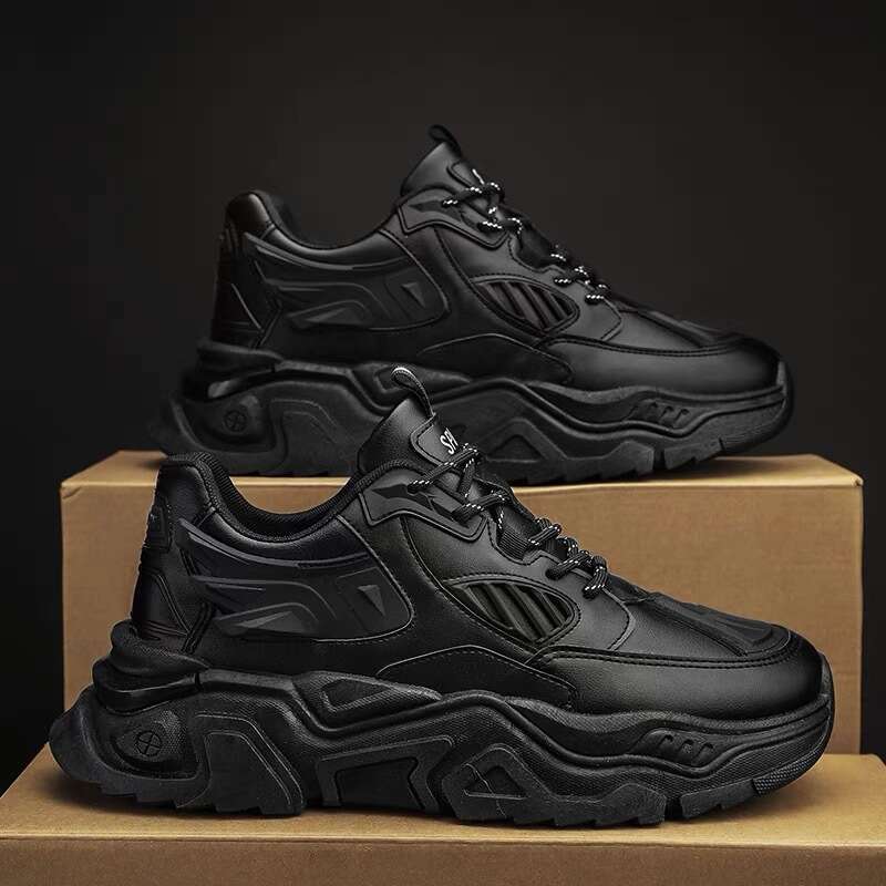 2024 Spring Men's New Breathable White Sneakers Korean Style Versatile Height Increasing Sports Casual new Dad Shoes