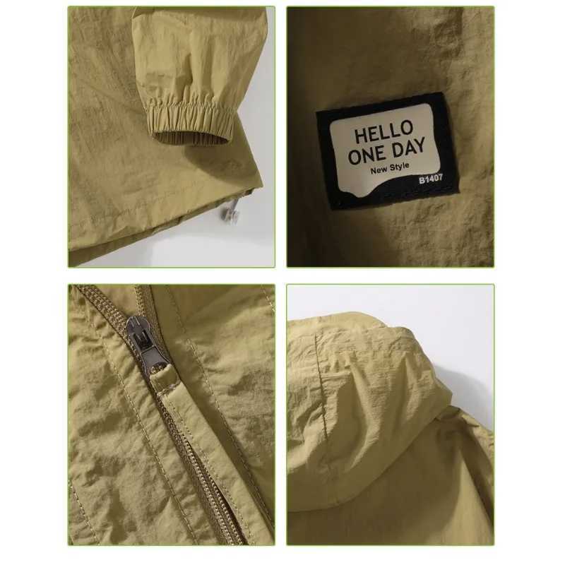 New Summer Men Hooded Large Size M-XL Sunscreen Clothing Mens Fashion Outdoor Light Breathable UPF50+ Couple Skin Jacket W250623