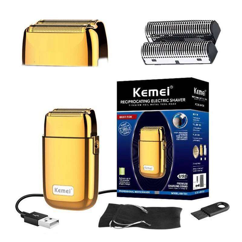 Kemei All Metal Housing Hair Shaver For Men Rechargeable Bald Head Shaving Hine Beard Electric Razor Barber