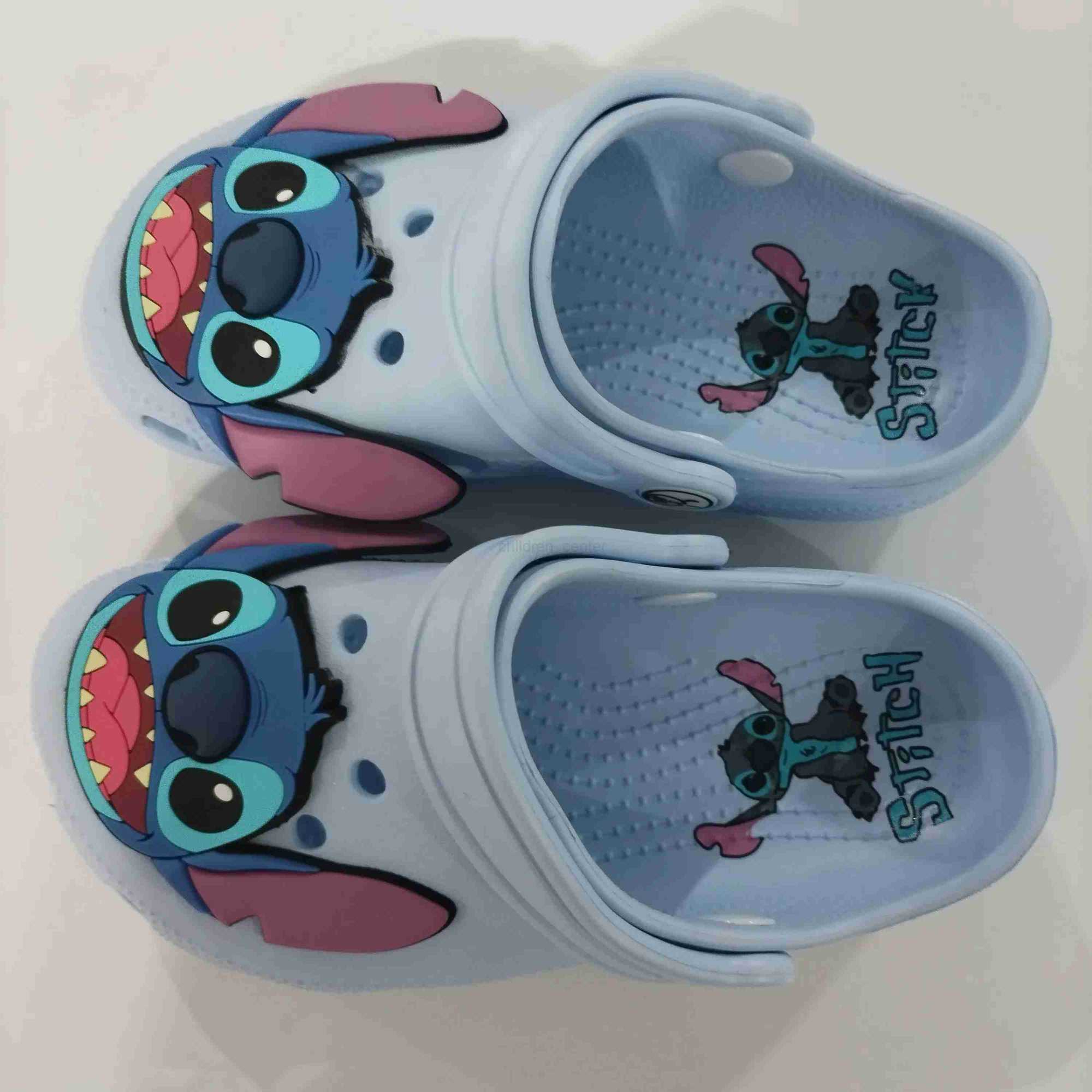 DISNEYNEW Disney Stitch Cartoon Waterproof Slippers Outdoor Sandals Stitch Casual Breathable Ankle-Wrap Eva Shoes Boys Girl Gift W250623