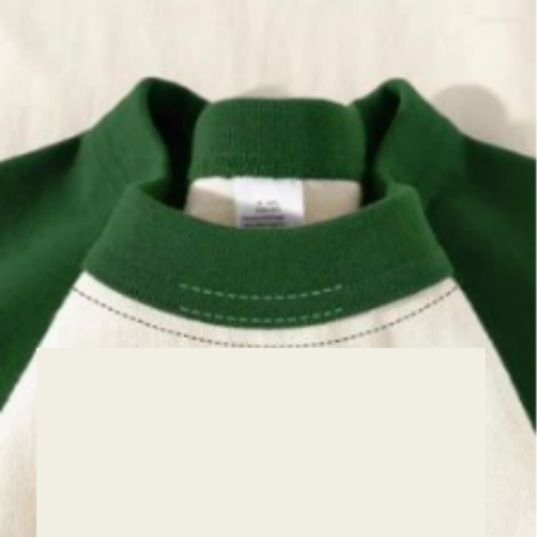 Men's T Shirts 320G Retro Short Sleeve T-shirt High Quality Cotton Contrast Round Neck Women MenHalf Tee