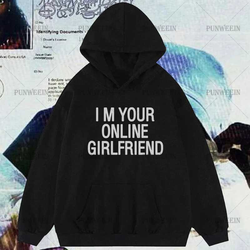 Goth Letter Print Hoodies Women Harajuku Loose Long sleeved Pulllover Vintage Punk Sweatshirt Casual Hoody Anime Y2K Clothes 250617