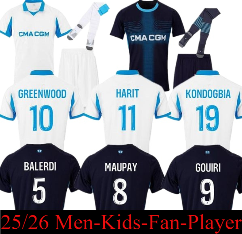 FANS player 24 25 26 Soccer jerseys VITINHA maillot om de foot 2024 man KIDS football shirt homes enfants NDIAYE Marseillel KONDOGBIA RENAN LODI SARR