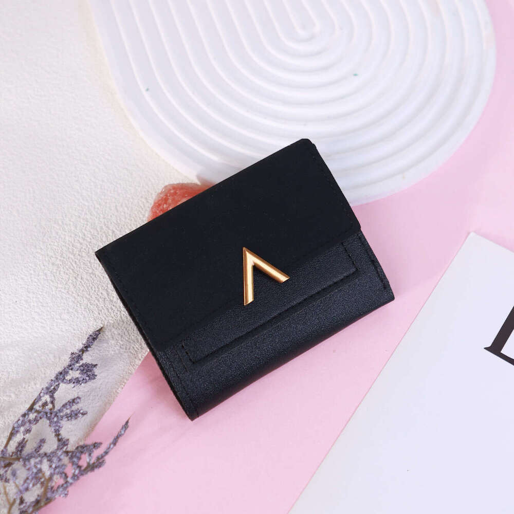 Hot Selling Korean Style New 70% off Women's Short Matte PU Leather Thin Card Holder Student Wallet